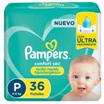 Pañal Confort Sec Talle P Pampers 36 Uni