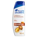 HEAD & SHOULDERS Limpieza Y Revitalización Shampoo Control Caspa 180 Ml