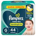 PAMPERS Baby Dry Pañales G 44u