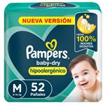 PAMPERS Baby Dry Pañales M 52u