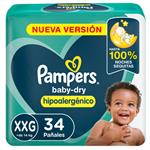 PAMPERS Baby Dry Pañales Xxg 34u