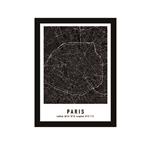 Cuadro Marco Mapa Paris 20 X 30 Cm
