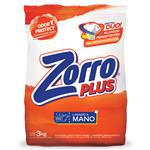Jabón En Polvo Lavado A Mano Plus Zorro 3kg