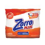Jabón En Polvo Lavado A Mano Plus Zorro 400g
