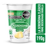 Yogur Firme Descremado Vainilla La Serenísima Clásico 190gr