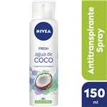 Desodorante Antitranspirante Femenino NIVEA Fresh Agua De Coco Sin Siliconas X 150 Ml