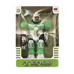 Figura Robot ANDROID New Power Warrior Con Luz Y Sonido Verde