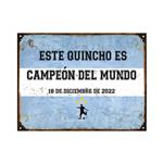 Cartel Chapa 28x20 Cm Quincho Campeon