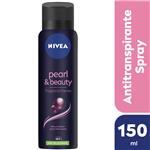 Desodorante Antitranspirante Femenino NIVEA Pearl & Beauty Fragancia Intensa Sin Siliconas X 150 Ml