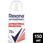 Antitranspirante Antibacterial Femenino Rexona 150ml