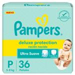 Pañal Deluxe Protection Hipoalergenico Talle: P Pampers 36u