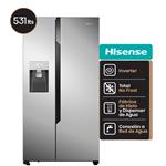 Heladera Side By Side No Frost Hisense 531 L Rc-70ws Plata