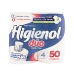 Papel Higienico Duo 4x50m Higienol 20m2