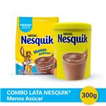 Combo Nesquik® Menos Azúcar Cacao En Polvo + Lata X 300gr