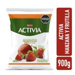 Yogur Bebible Descremado Probioticos Zero Lactosa Manzana Frurilla Activia 900g