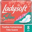 Toallas Femeninas Slim C/Alas Ladysoft Paq 8 Uni