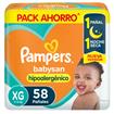 PAMPERS Babysan Hipoalergénico Pañales Desechables Talle Xg 58 Unidades
