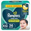 PAMPERS Baby Dry Pañales Xg 36u